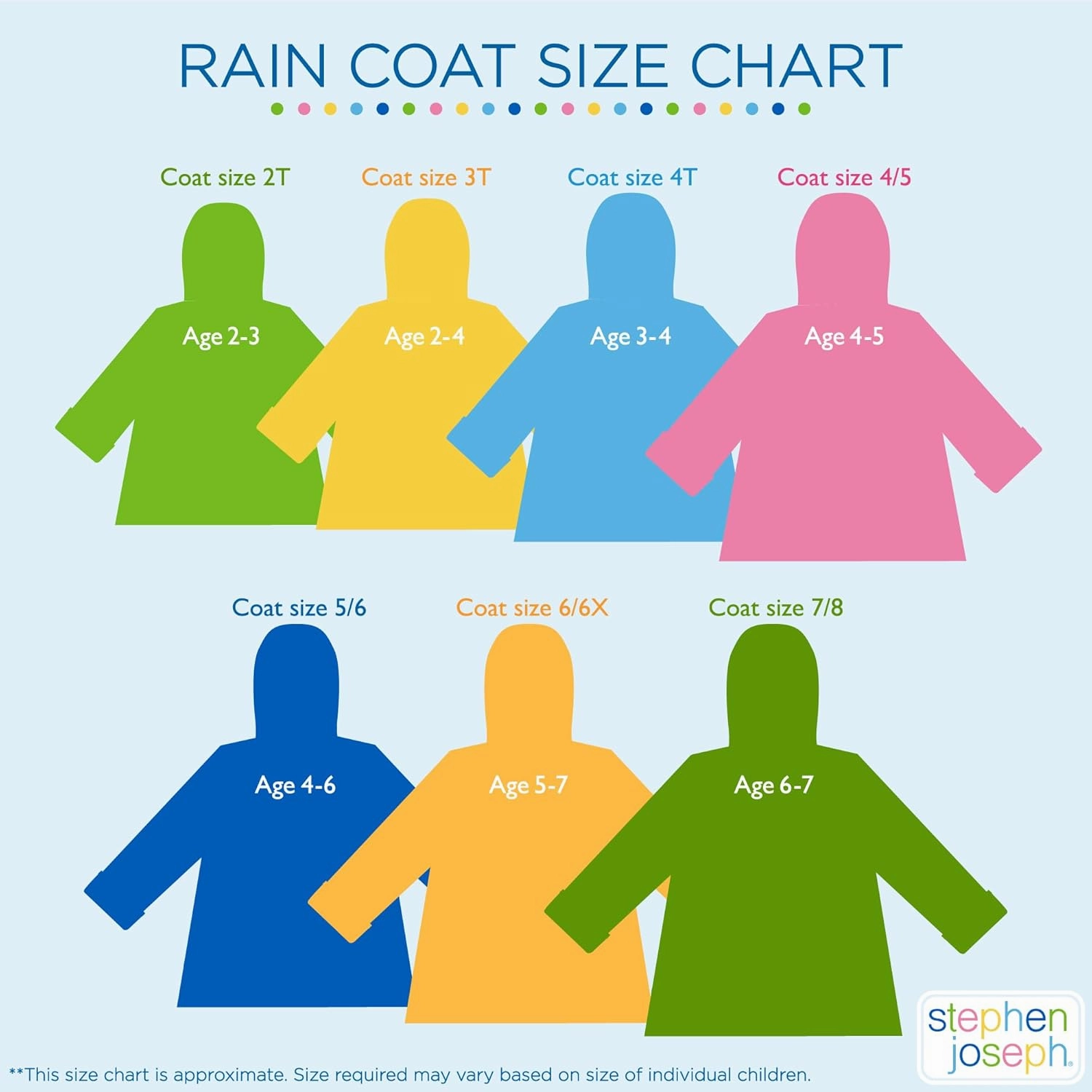 Stephen Joseph girls Stephen Joseph Raincoat, Mermaid, 7T 8T US