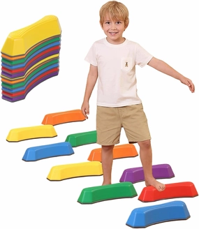 Stepping Stones for Kids Balance Beam Non-Slip Bottom Exercise Coordination and Stability Sensory Toys Toddler Outdoor Toys Kids Outdoor Play Equipment