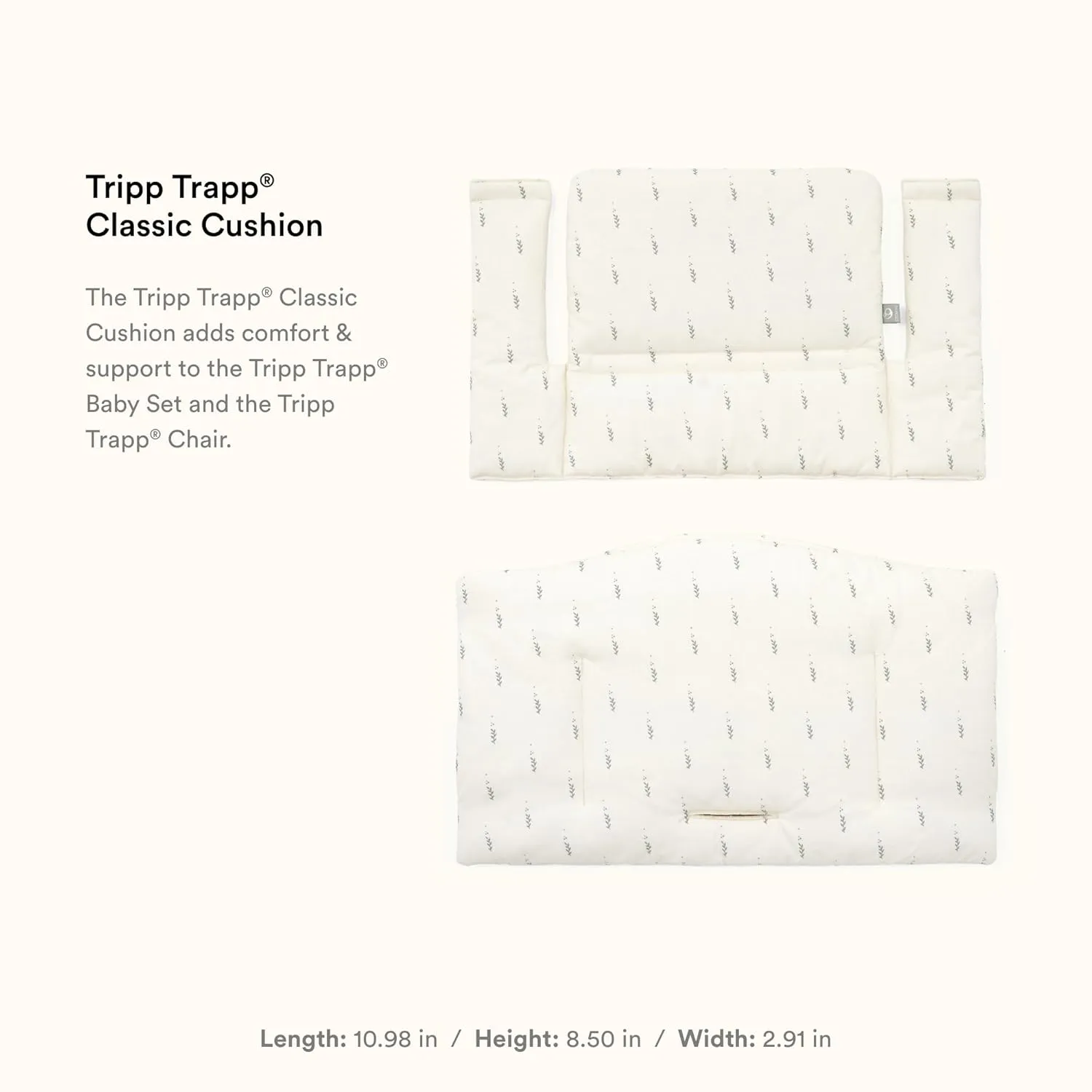 Stokke Tripp Trapp Classic Cushion 2, Wheat Cream - Pair with Tripp Trapp Chair or High Chair for Support & Comfort - Machine Washable