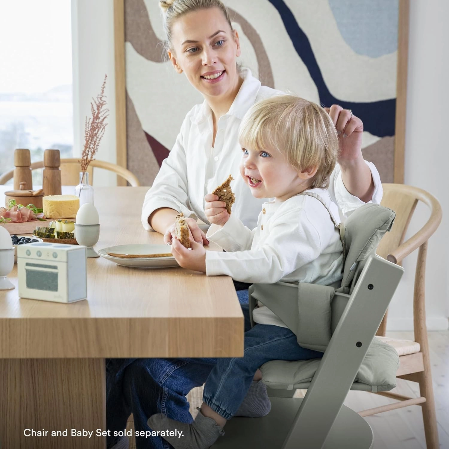 Stokke Tripp Trapp Classic Cushion 2, Glacier Green - Pair with Tripp Trapp Chair or High Chair for Support & Comfort - Machine Washable