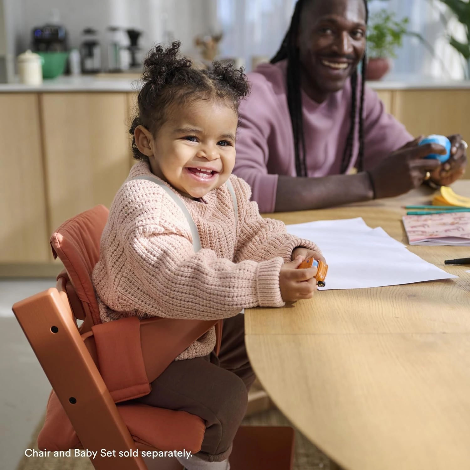 Stokke Tripp Trapp Classic Cushion 2, Terracotta - Pair with Tripp Trapp Chair or High Chair for Support & Comfort - Machine Washable