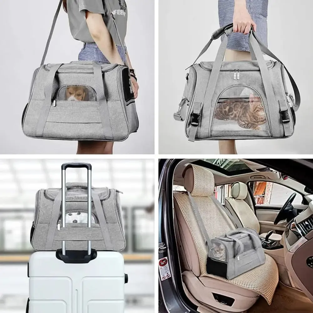 Strong Waterproof Top Window Safety Leash Fleece Mat Pet Carrying Bag for Small Dogs
