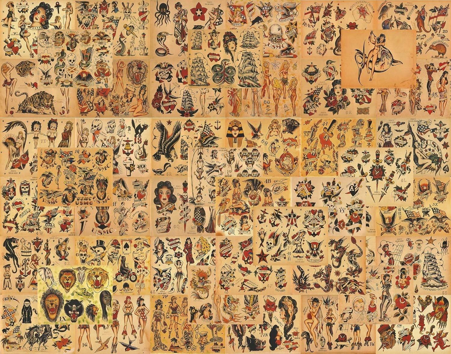 Style Tattoo Flash 50 Sheets 11x14" Old School_AB