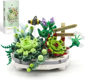 Succulent Bonsai Plant Sets, Mini Bricks Flower Botanical Building Kit Creative for Kids Adults 8 , Room Or Home Decor (389 Pieces) - No Compatible Classic Bricks
