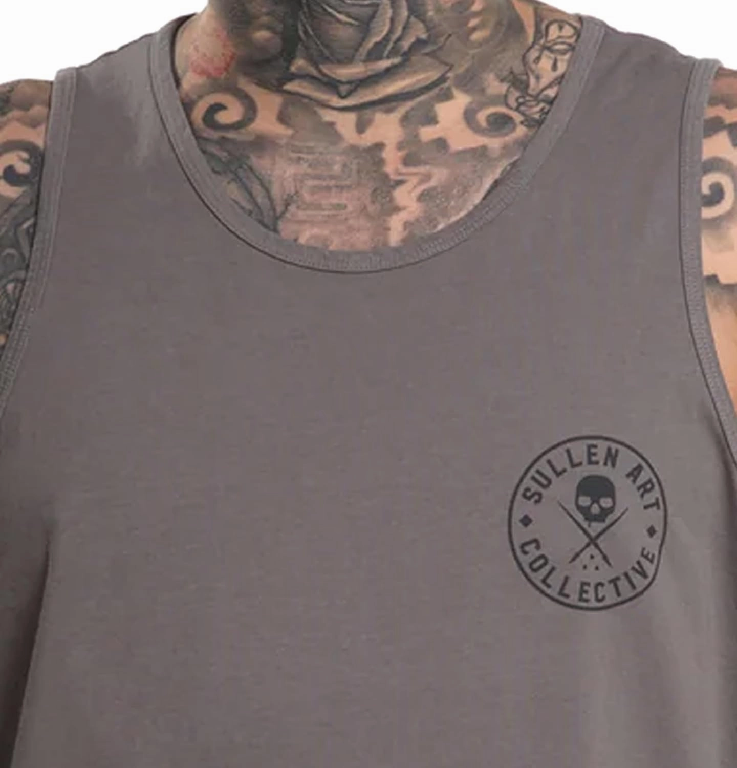 Sullen Men's Ever Tattoo Lifestyle Graphic Art Classic Logo Badge Premium Sleeveless Tank Top
