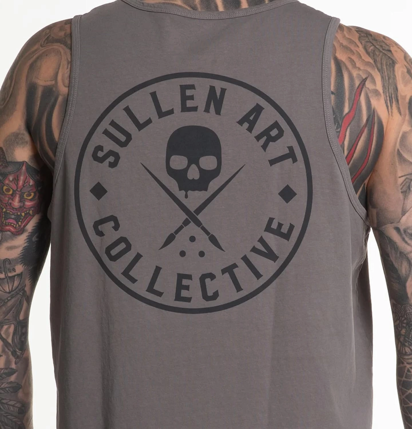 Sullen Men's Ever Tattoo Lifestyle Graphic Art Classic Logo Badge Premium Sleeveless Tank Top