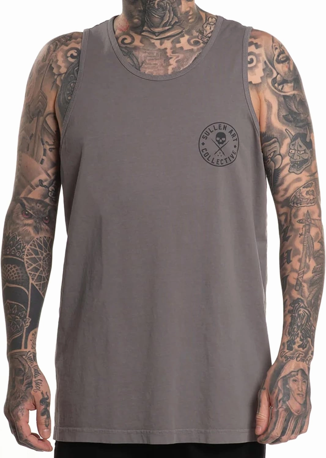 Sullen Men's Ever Tattoo Lifestyle Graphic Art Classic Logo Badge Premium Sleeveless Tank Top
