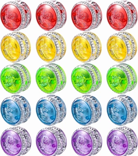 Sumind 40 Pieces Light up Yo Yo Ball Bulk, LED Responsive Ball Colorful Plastic Light up Party Favors for Kids Birthday Classroom Bag Fillers Carnival Prizes Glow Party Gift
