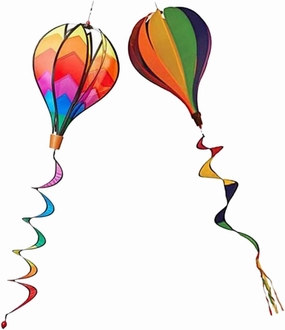 Summer Windmill Decorations Hot Air Balloon Wind Socks Spinners Set Yard Garden Decor