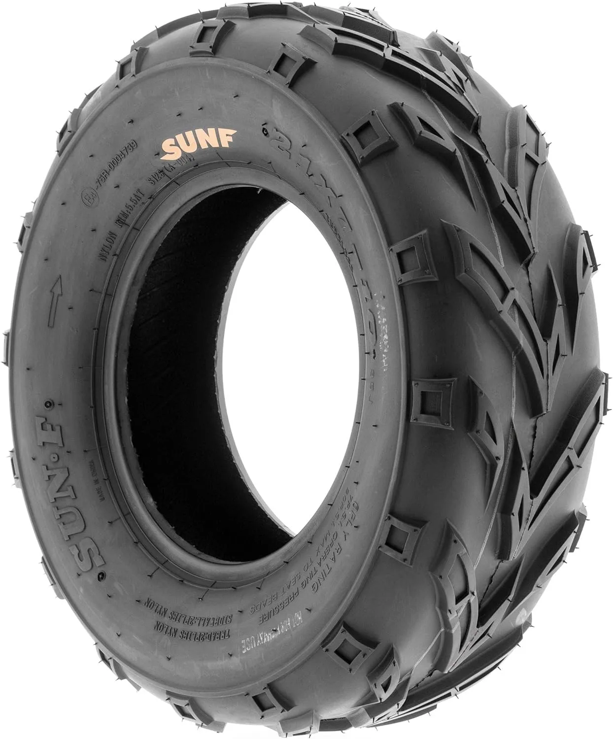 SunF 19x7-8 ATV UTV Off-Road Tires, 19x7x8 Mini Bike Tires 6Ply Tubeless A004, Pack of 1