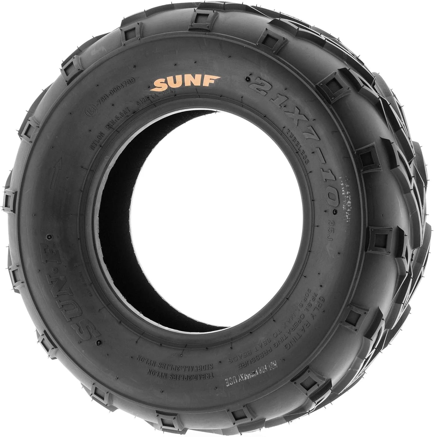 SunF 19x7-8 ATV UTV Off-Road Tires, 19x7x8 Mini Bike Tires 6Ply Tubeless A004, Pack of 1