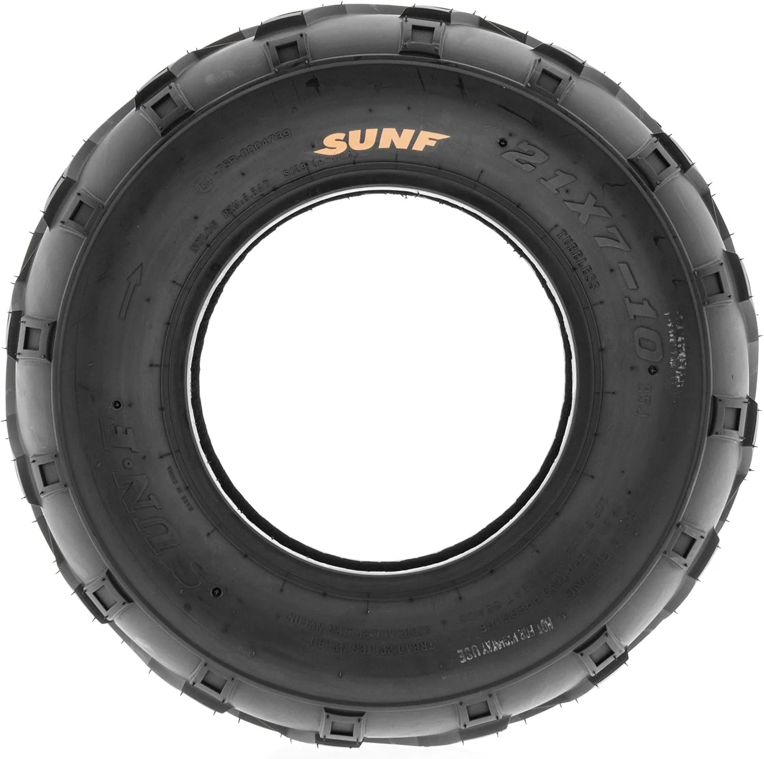 SunF 19x7-8 ATV UTV Off-Road Tires, 19x7x8 Mini Bike Tires 6Ply Tubeless A004, Pack of 1