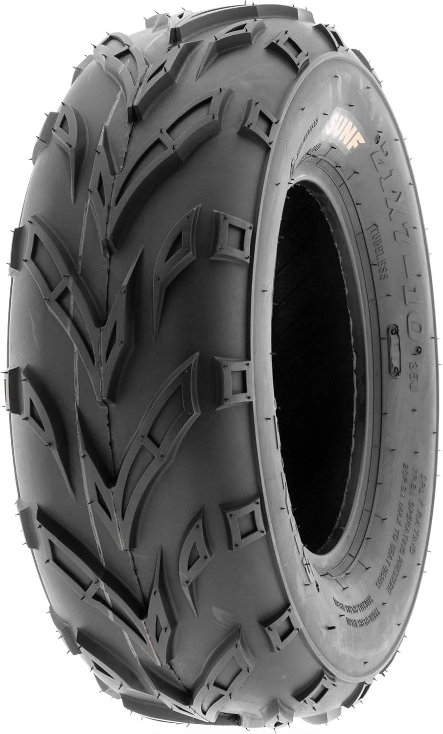 SunF 19x7-8 ATV UTV Off-Road Tires, 19x7x8 Mini Bike Tires 6Ply Tubeless A004, Pack of 1