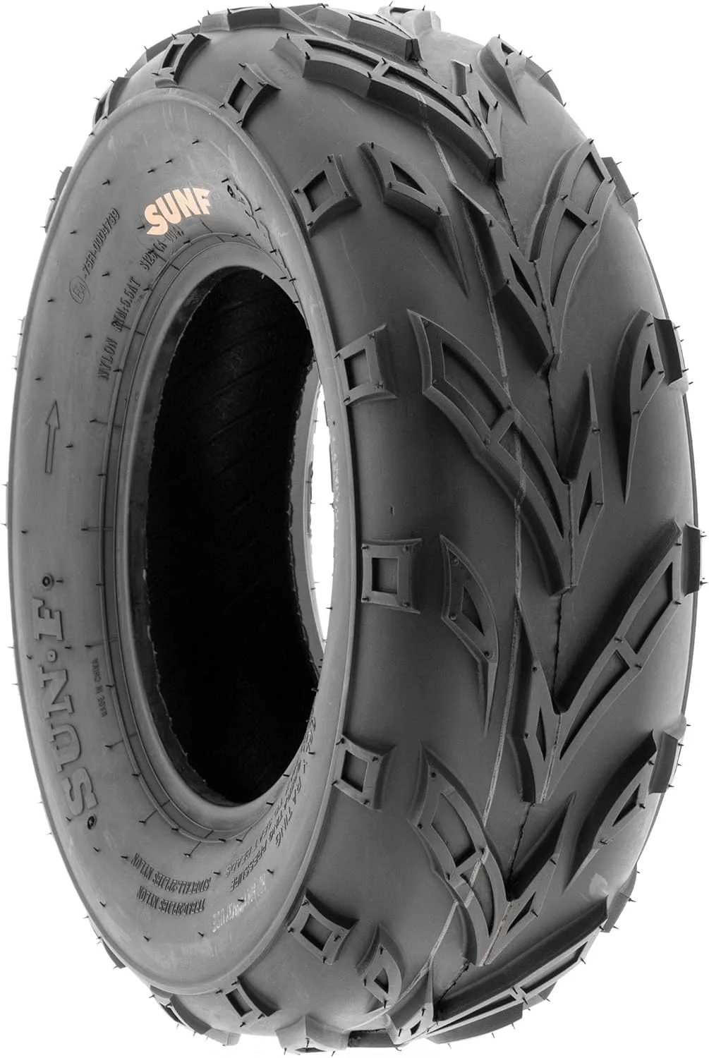 SunF 19x7-8 ATV UTV Off-Road Tires, 19x7x8 Mini Bike Tires 6Ply Tubeless A004, Pack of 1