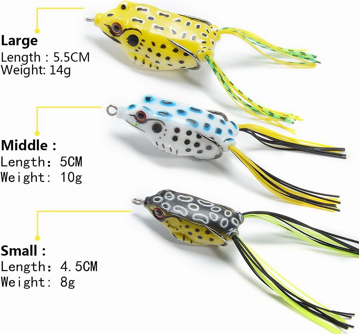 Supertrip Topwater Frog Crankbait Tackle Crank Bait Bass Soft Swimbait Lures Crankbaits Baits Hard Bait Fishing Lures(Multicolors)