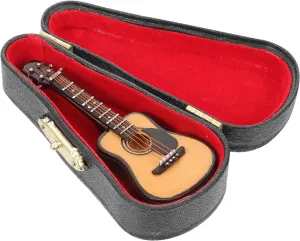 SUPVOX 1set Miniature Guitar Model with Stand Portable Boy Girl Guitar Toy for Educational Play for Dollhouse Decoration and Present