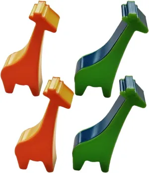 SUPVOX 4pcs Giraffe Shaped Maracas Kids Hand Percussion Instruments for Party Favors Classroom Prize Children Birthday Christmas