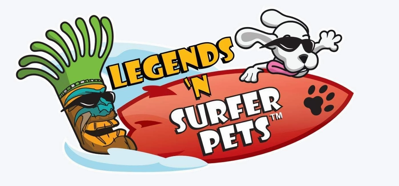 Surfer Dudes Legends & Surfer Pets Wave Powered Mini-Surfer, Pet and Surfboard Beach Toy - Laguna Luna and Astra