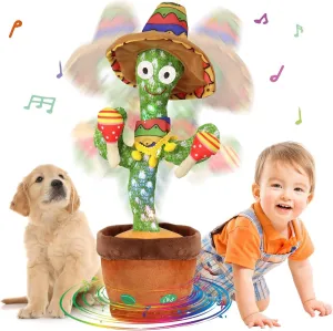 Talking Cactus Toy - Dancing & Singing Plush with 60 Songs, Mimicking Recording Cactus Repeats What You Say, Interactive Dancing Toy Gifts for 1 Year Old Boys & Girls