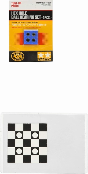 Tamiya Mini Four Wheel Drive Grade Up Parts Series No.287 GP.287 Raj Four Wheel Drive Hexagonal Hole Ball Bearing, Set of 4 15287
