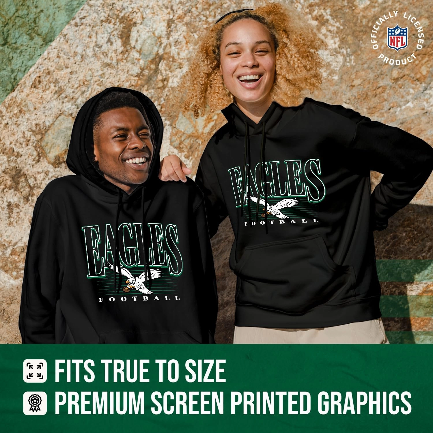 Team Fan Apparel NFL Adult Unisex Overtime Blueprint Soft Fleece Hooded Sweatshirt, Officially Licensed Football Hoodie!