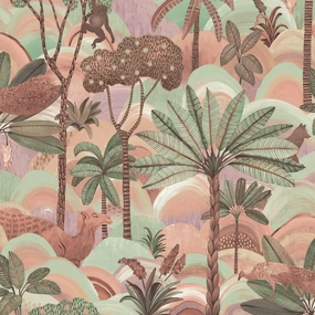 Tempaper Sunset Desert Palm Removable Peel and Stick Wallpaper, 20.5 in X 16.5 ft, Made in The USA