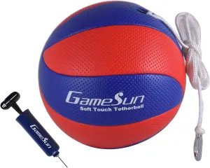 Tetherball and Rope,Full-Size Soft Touch, Portable Tetherballs with Soft Rope - Great Outdoor Game for Kids