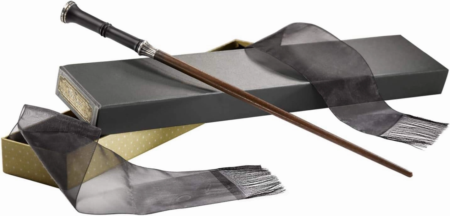 The Noble Collection Fantastic Beasts Yusuf Kama Wand in Collector’s Box - 15in (38.5cm) Wizarding World Wand - Fantastic Beasts Film Set Movie Props Wands Gifts