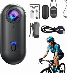 The Snap Cam, The Snap Camera, Thesnap Mini Cam, 4k Mini Handsfree Bodycam, Wearable Sports Camera with Waterproof Case, Magnetic Clip, Tiny Size, Mount Anywhere (4K - Black)