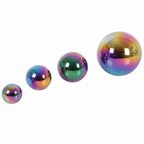 TickiT - 72221 Sensory Reflective Balls - Color Burst - Set Of 4 - Ages 0m  - Mirrored, Iridescent Spheres For Babies And Toddlers - Calming Sensory Toy