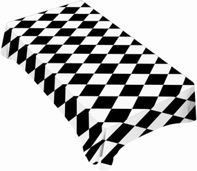 TKS MITLAN Diamond Decorative Rectangle Tablecloth Black White Diamond Pattern Polyester Table Cloths Kitchen Table Cover for Dining BBQ Picnic Coffee Table 60 x 84 Inch 6-8 Seats
