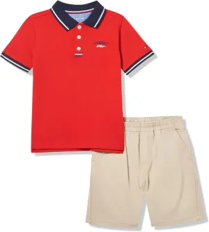 Tommy Hilfiger Boys 2pc Polo Short Set