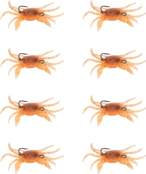 Topyond 8Pcs Artificial Crab Bait, 13cm Simulation Crab Soft Lure Fishing Bait, Suitable for Freshwater and Saltwater, 33.5g in Weight, with Hooks