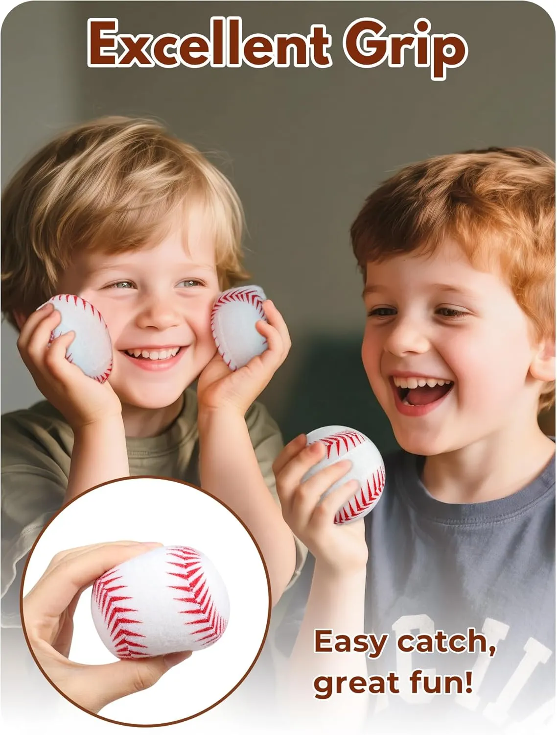 Toss and Catch Ball Game for Kids 3-8, Pool & Beach Ball Game, Outdoor Sports Toy with 2 Soft Sticky Balls & 2 Upgraded Paddles, Ages 3-8 
