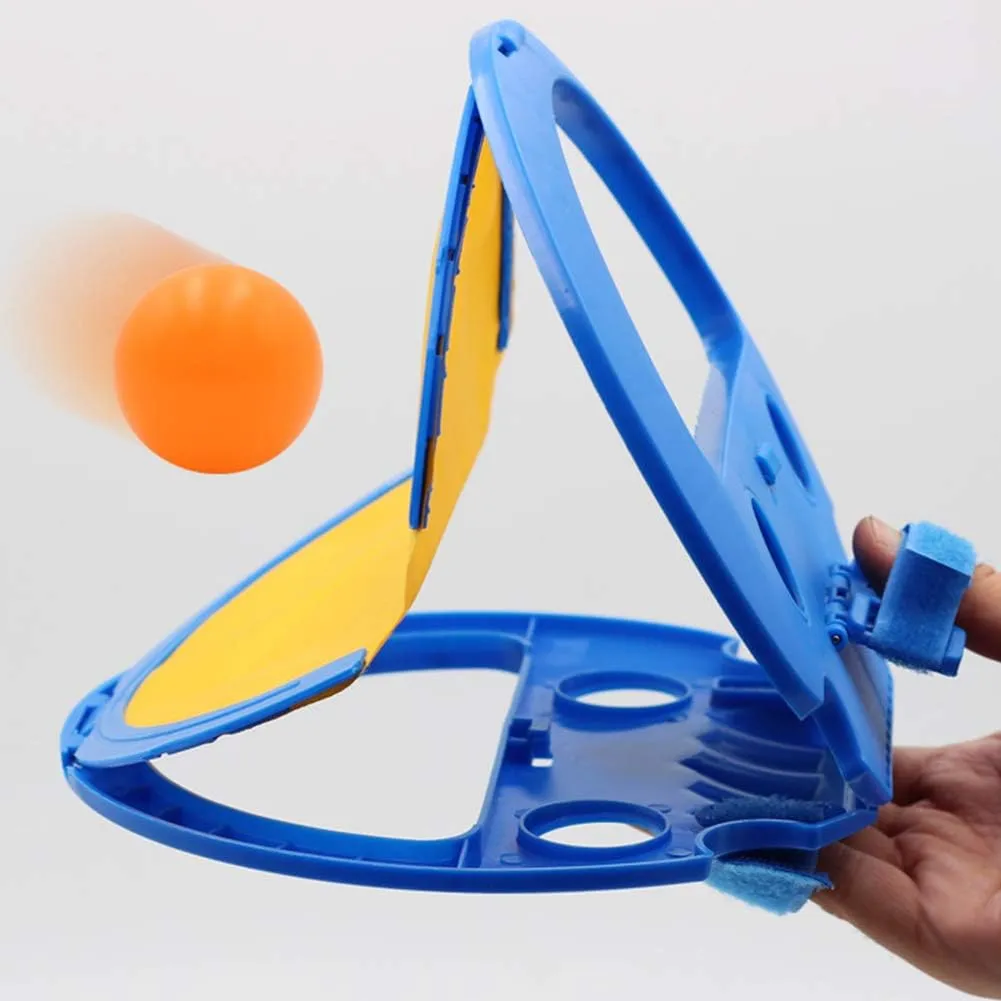 Toss and Catch Ball Set, 21x20cm ABS Children Toss and Catch Game Outdoor Hand Ball Game Toss and Catch Ball Set with 4 Ball for Kids Develop Hand Eye Coordination Skills