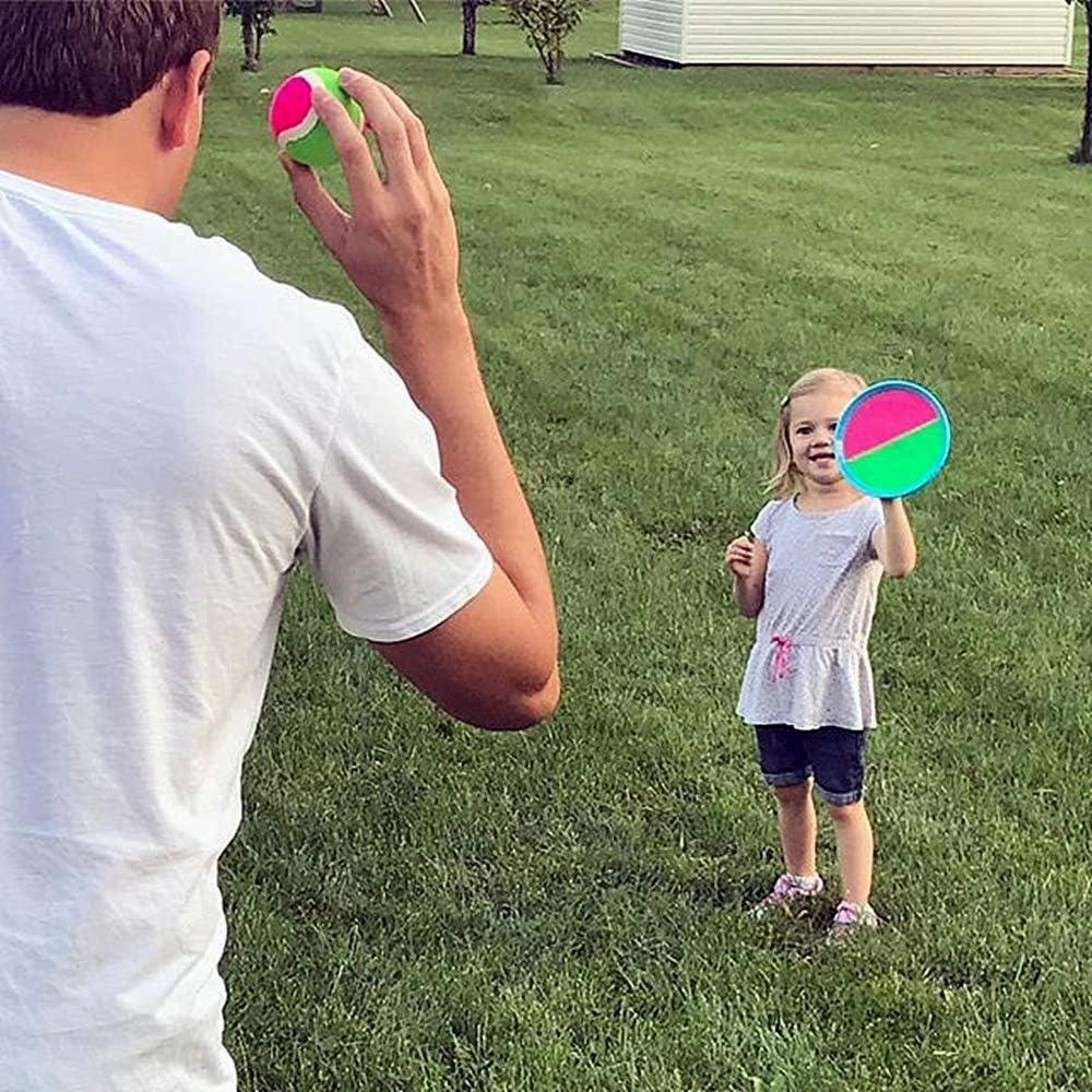 Toss and Catch Ball Set Beach Pool Toys for Kids Toddler Classic Outdoor Yard Camping Games Toys for 3 4 5 6 7 8 Year Old Boys Girls Birthday Gift