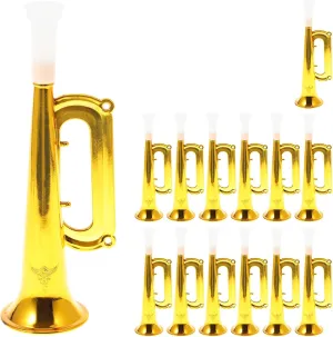 Toyvian Childrens Trumpet Childrens Trumpet Toy 14pcs Plastic Trumpet Kids Trumpet Instrument Party Noise Makers Kids Birthday Party Favors Golden Kids Trumpet Toy Trumpet Toddler Trumpet