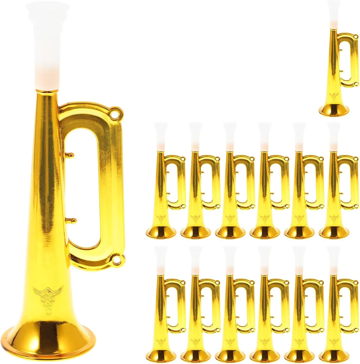 Toyvian Childrens Trumpet Childrens Trumpet Toy 14pcs Plastic Trumpet Kids Trumpet Instrument Party Noise Makers Kids Birthday Party Favors Golden Kids Trumpet Toy Trumpet Toddler Trumpet