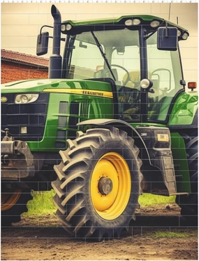 Tractor Theme Building Block Puzzle Personalized Building Bricks for Adults Block Puzzle Building DIY Brick Block Puzzles Valentine's Day Gifts for Home Decor Brick Puzzle
