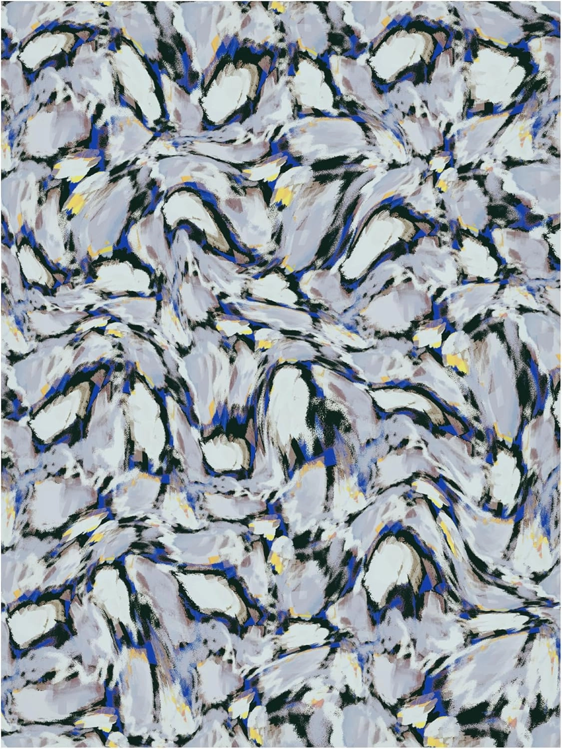 Trademark Fine Art Canvas Wall Art - Treechild 'Blue Ice Flowers Pattern' Wall Art for Living Room, Bedroom, or Office Décor 35 x 47 Inches