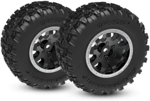 Traxxas 10770-STBLK - Mini Maxx Sledgehammer Pre-Glued Rear Tires (2), Satin