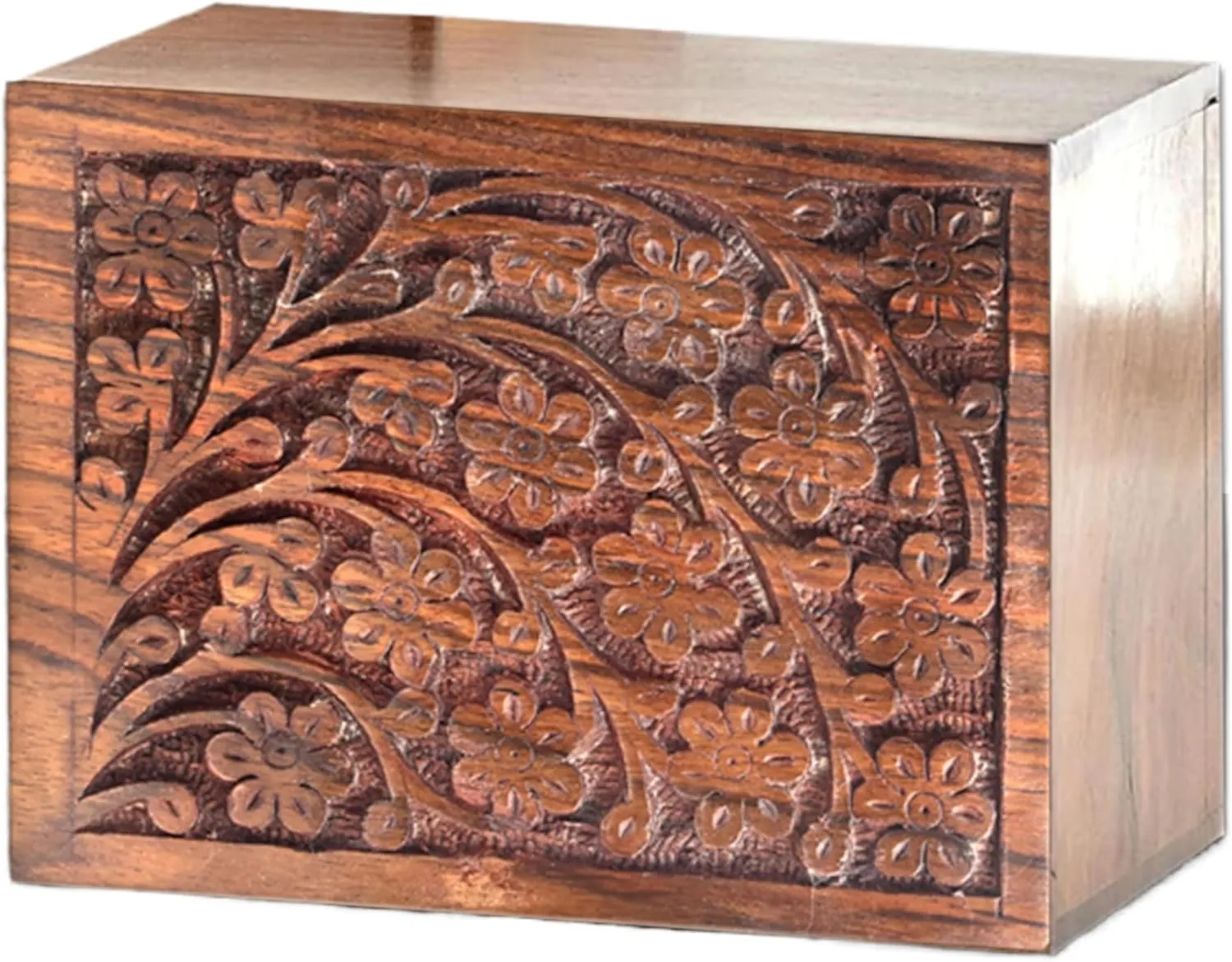 Tree of Life Wooden Keepsake Urn - Extra Small Fits 10 lbs Cremation Urns for Human Pet Ashes - Meaningful Memorial Adult Woo Box