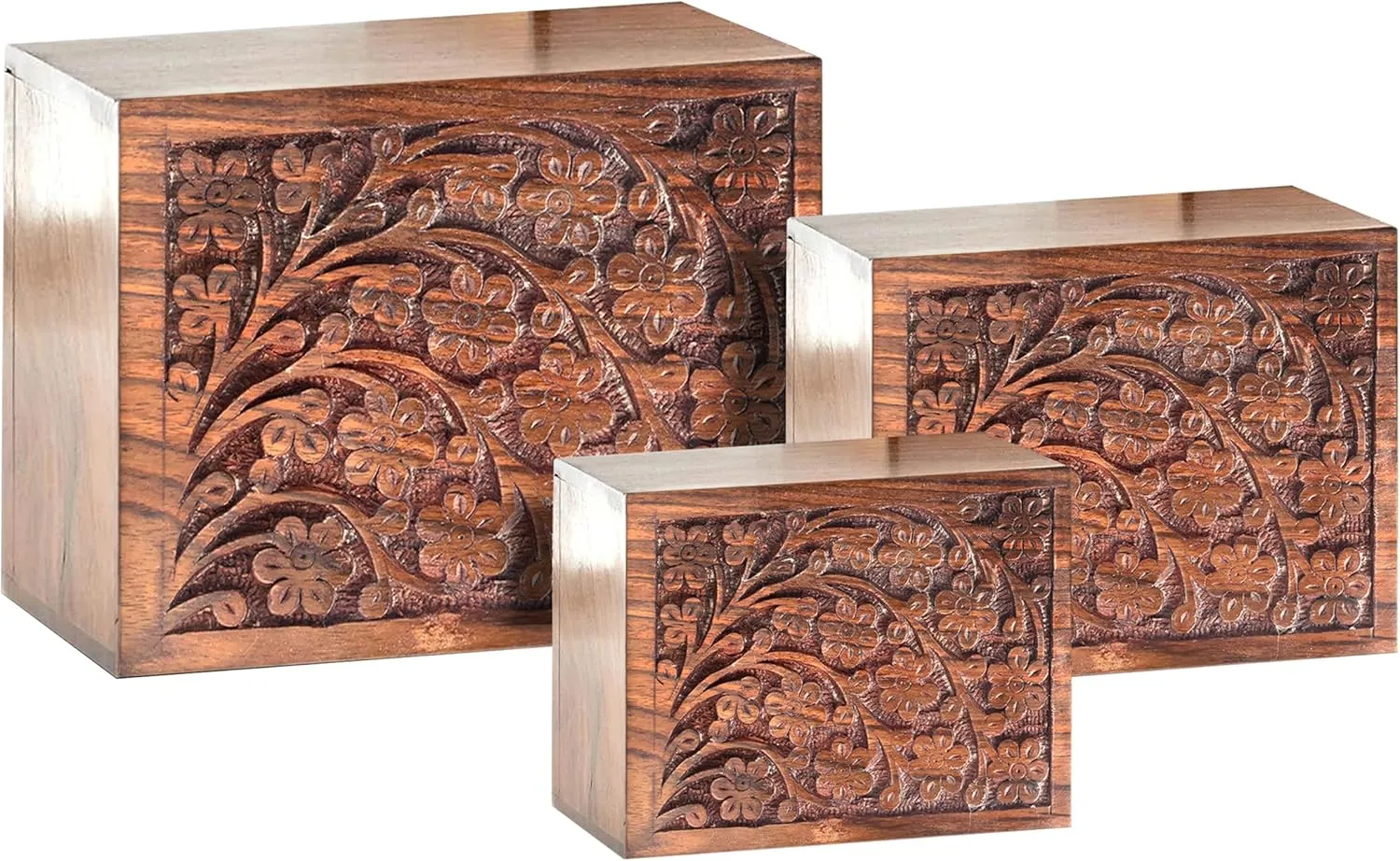 Tree of Life Wooden Keepsake Urn - Extra Small Fits 10 lbs Cremation Urns for Human Pet Ashes - Meaningful Memorial Adult Woo Box