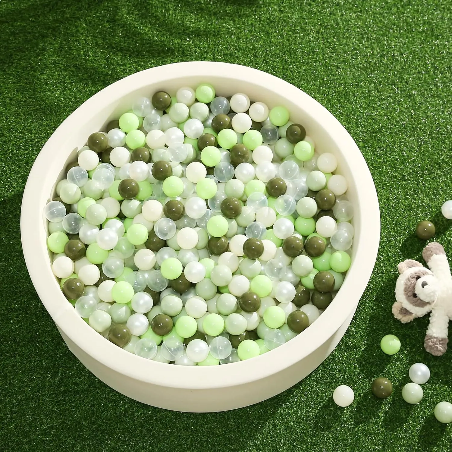 TRENDPLAY Plastic Balls for Ball Pits, Pack of 100 Hollow Balls, Perfect for Toddler Baby Pools,Party Decoration, 2.2 Inch 2.4 Inch 2.75 Inch