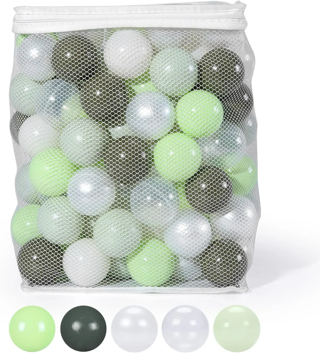 TRENDPLAY Plastic Balls for Ball Pits, Pack of 100 Hollow Balls, Perfect for Toddler Baby Pools,Party Decoration, 2.2 Inch 2.4 Inch 2.75 Inch
