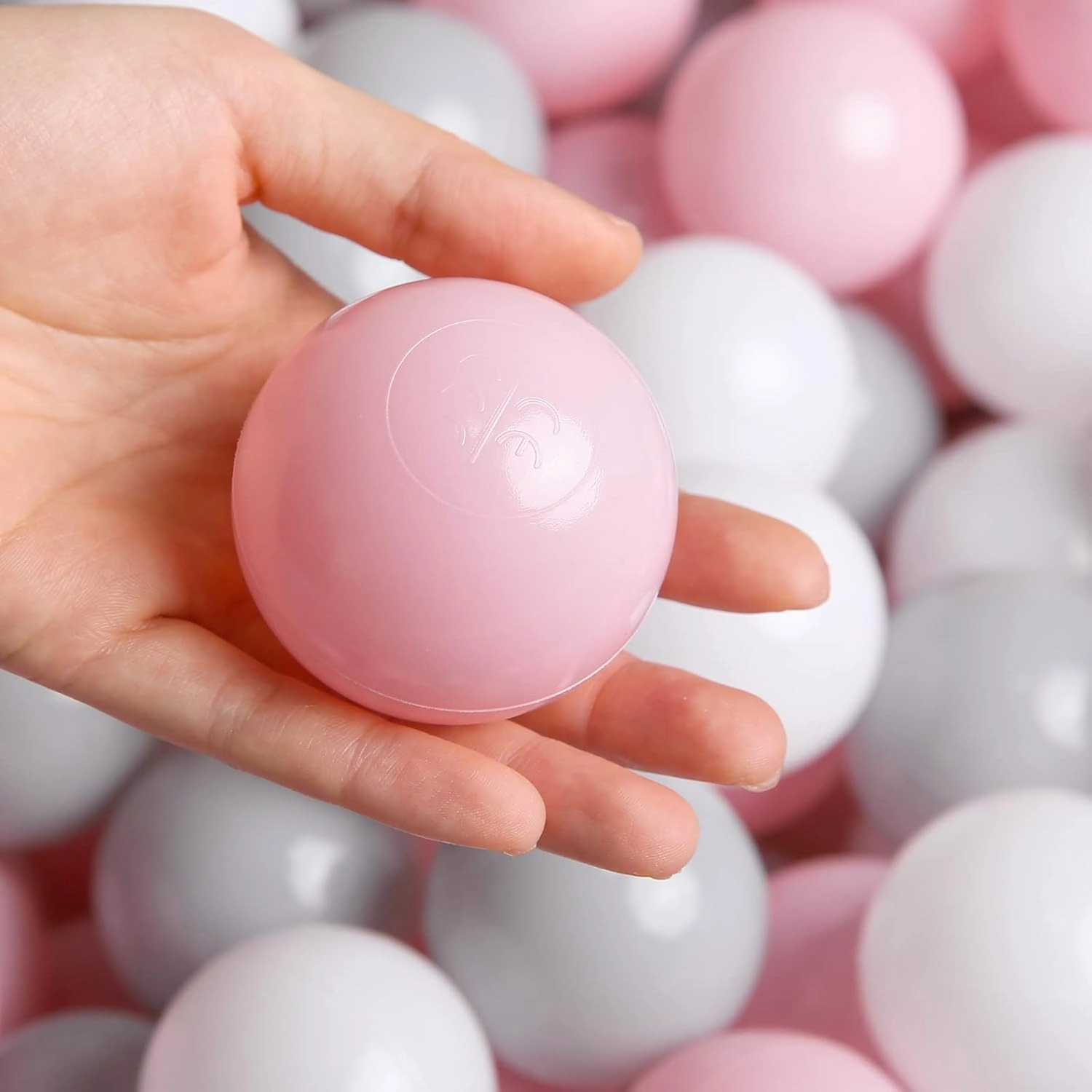 TRENDPLAY Plastic Balls for Ball Pits, Pack of 100 Hollow Balls, Perfect for Toddler Baby Pools,Party Decoration, 2.2 Inch 2.4 Inch 2.75 Inch