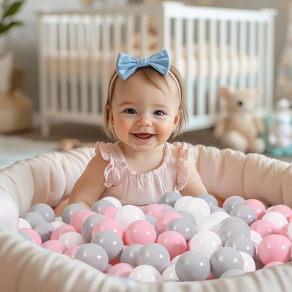 TRENDPLAY Plastic Balls for Ball Pits, Pack of 100 Hollow Balls, Perfect for Toddler Baby Pools,Party Decoration, 2.2 Inch 2.4 Inch 2.75 Inch