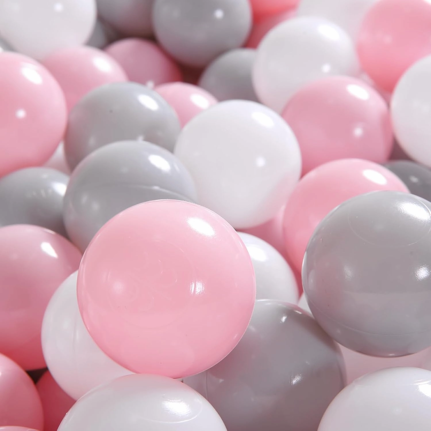 TRENDPLAY Plastic Balls for Ball Pits, Pack of 100 Hollow Balls, Perfect for Toddler Baby Pools,Party Decoration, 2.2 Inch 2.4 Inch 2.75 Inch
