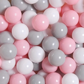 TRENDPLAY Plastic Balls for Ball Pits, Pack of 100 Hollow Balls, Perfect for Toddler Baby Pools,Party Decoration, 2.2 Inch 2.4 Inch 2.75 Inch
