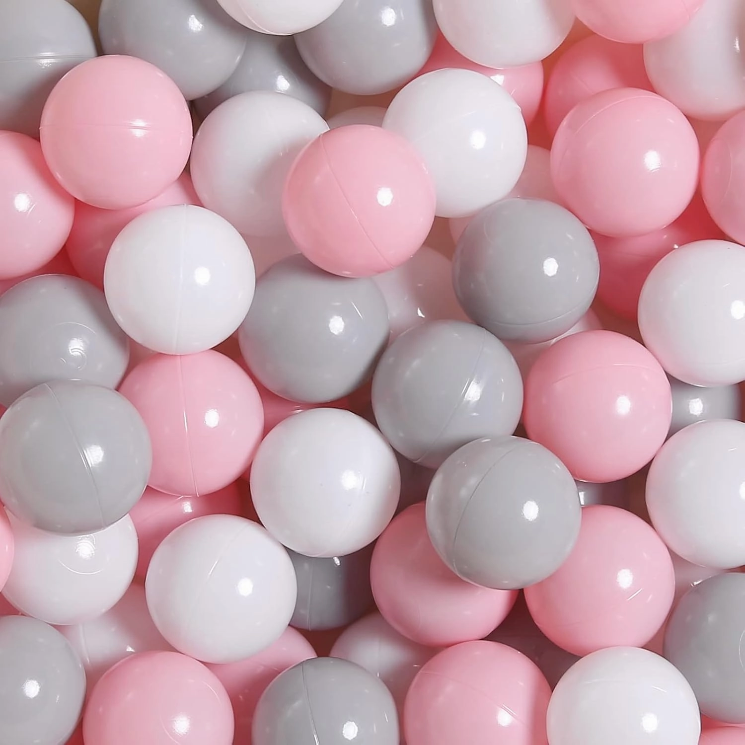 TRENDPLAY Plastic Balls for Ball Pits, Pack of 100 Hollow Balls, Perfect for Toddler Baby Pools,Party Decoration, 2.2 Inch 2.4 Inch 2.75 Inch